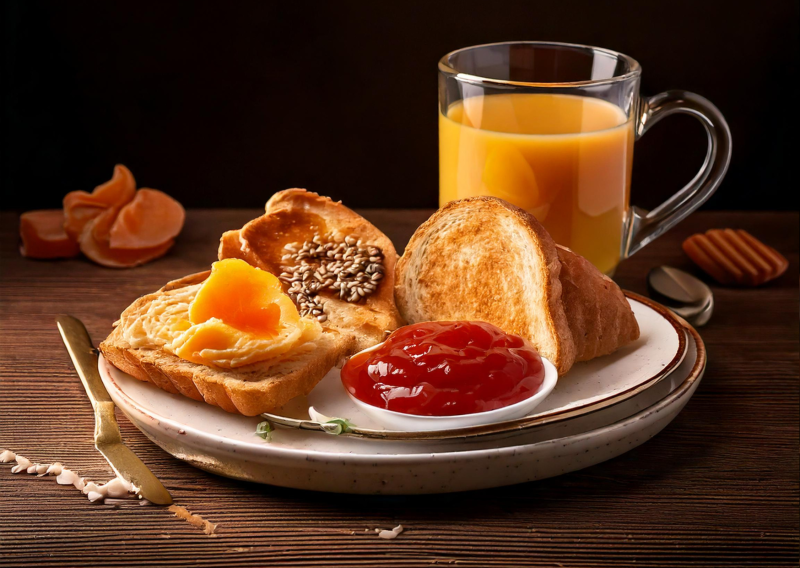 Petit déjeuner complet à l’Hôtel ATENA – Un service apprécié pour bien commencer la journée à Créon