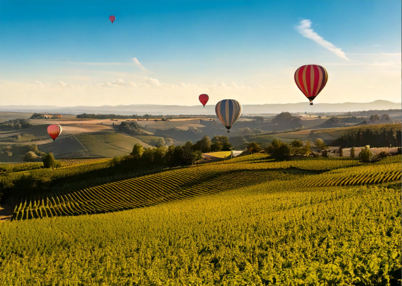 Les Montgolfiades de Saint-Émilion : un spectacle aérien au cœur du vignoble – Chaque année, une quinzaine de montgolfières s’élèvent dans le ciel pour offrir un panorama exceptionnel sur la cité médiévale.