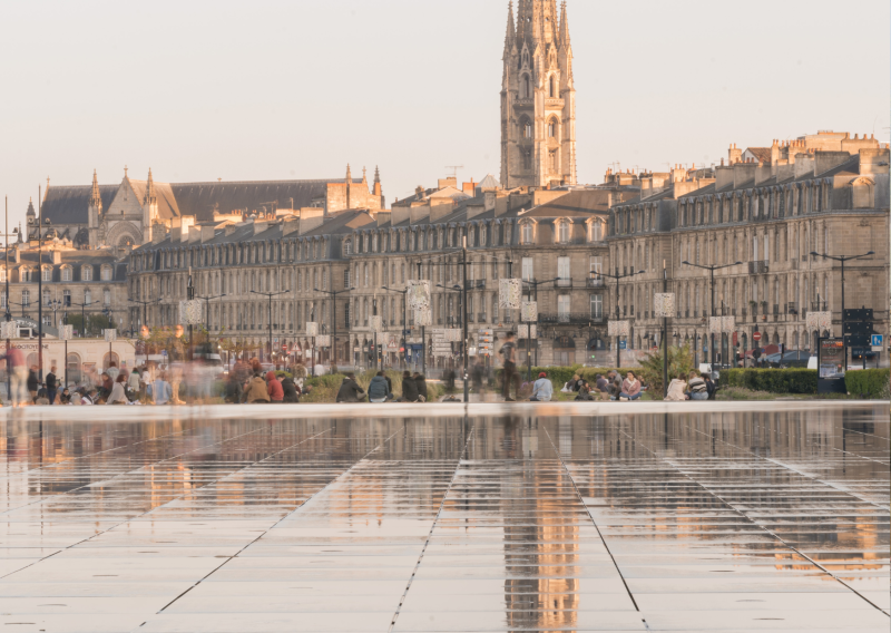 Bordeaux et vue sur la fleche  