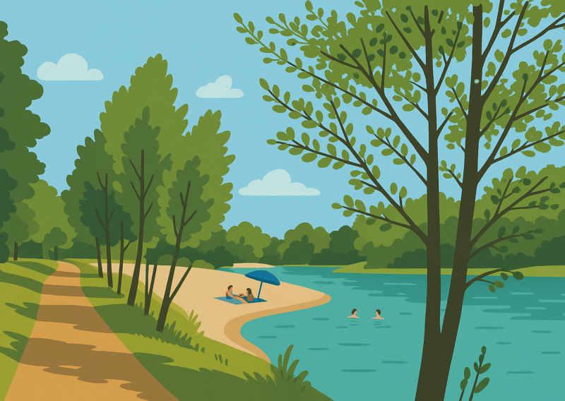 Coucher de soleil sur le lac d’Espiet, parfait pour terminer la journée en beauté.